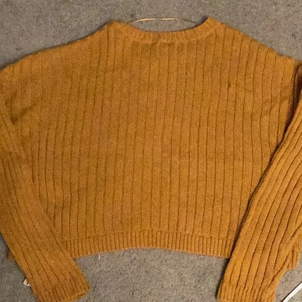 PACSUN LA HEARTS Women's Cropped Sweater Ribbed Brown/Mustard Size Medium - Picture 2 of 7